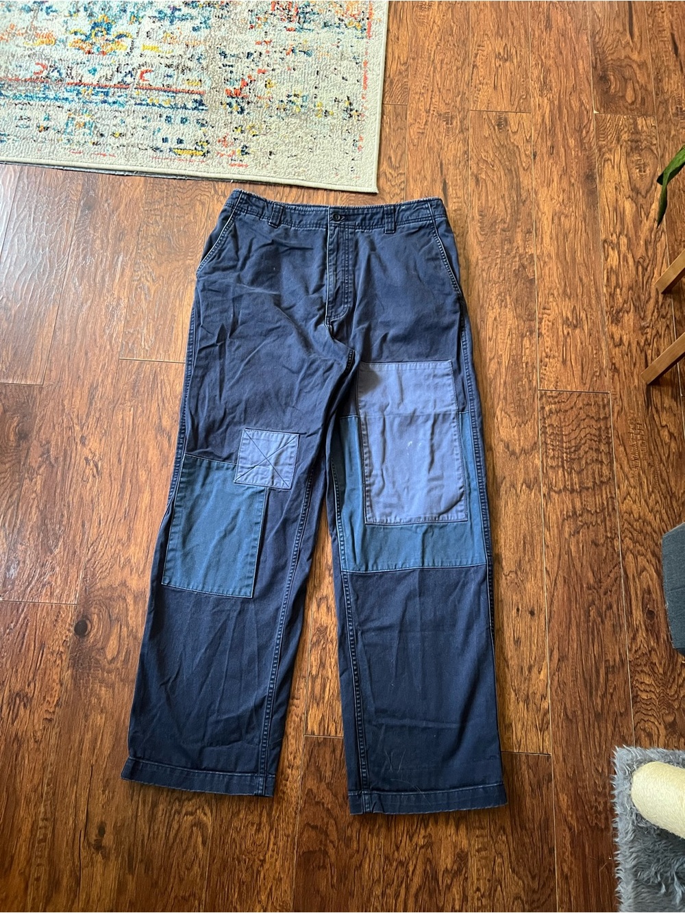 Dockers Men's T2 Alpha 86 Patchwork Chinos Alpha Navy Blue Loose Fit Size 32x30